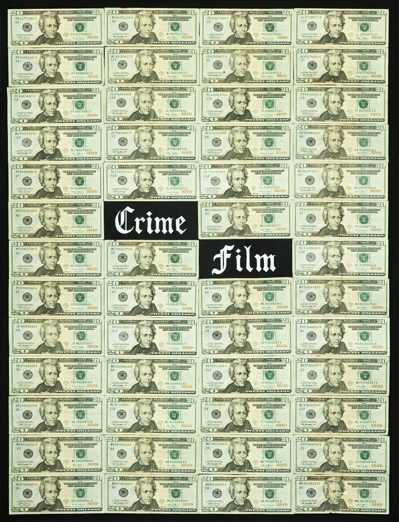 Film poster with a thousand dollars in twenties